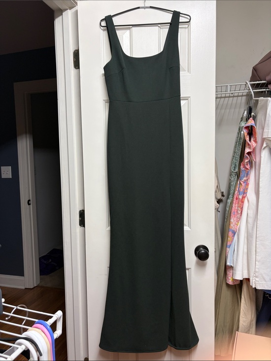 BHLDN Dresses & Skirts - BHLDN Dark Green Square-Neck bridesmaid Dress